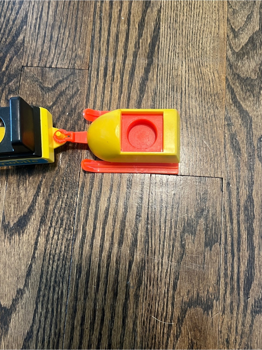 Fisher-Price vintage Mini Snow Mobile Toy - Yellow/Blue/Red - Picture 5 of 8